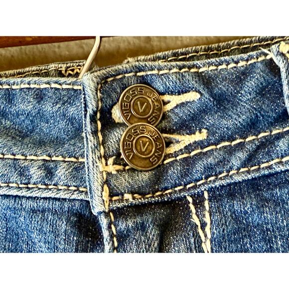 Vigoss The New York Boot Cut Mid Rise Jeans Size 11/12 Rhinestone Y2K - Picture 11 of 16